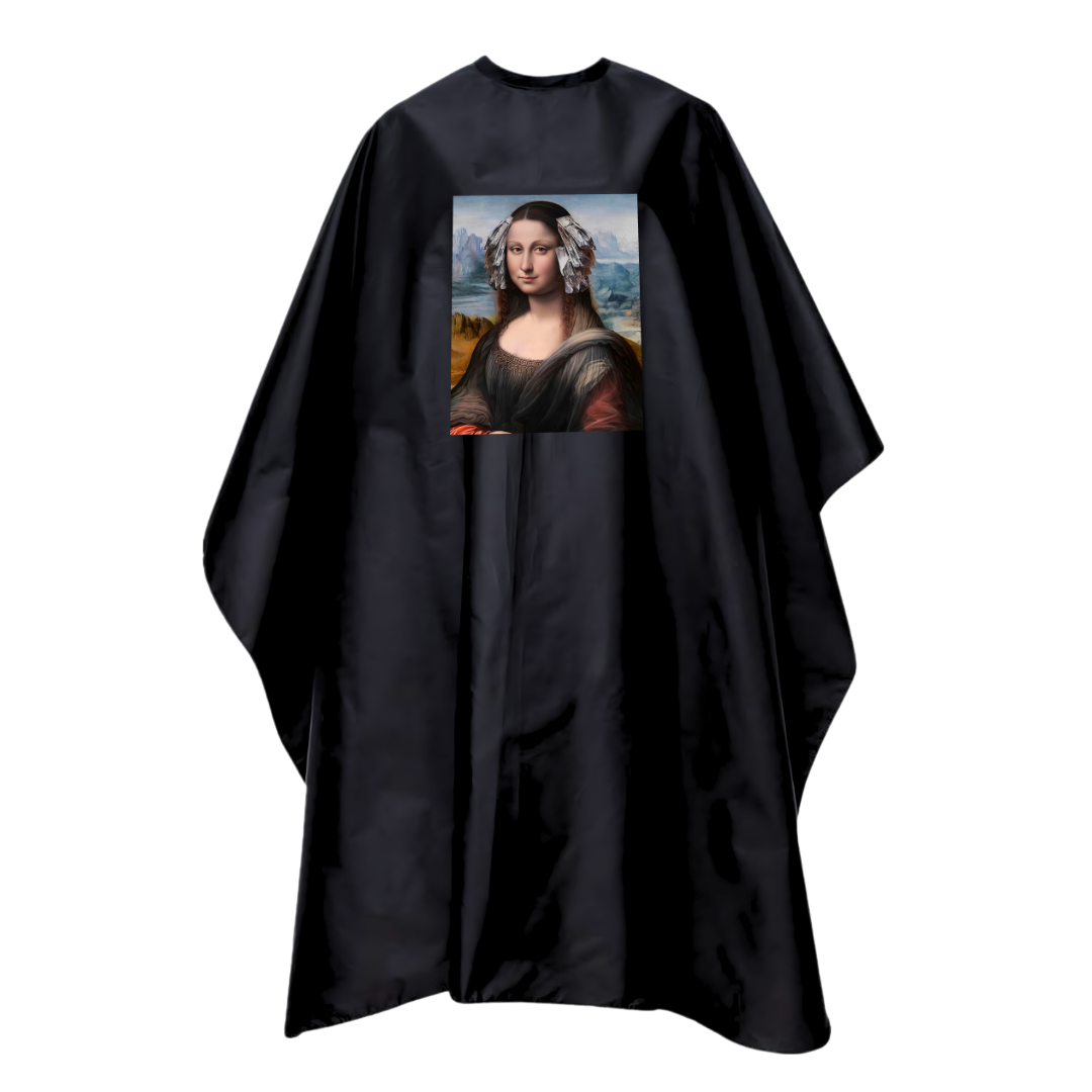 Mona Lisa in Foils Premium Salon Cape